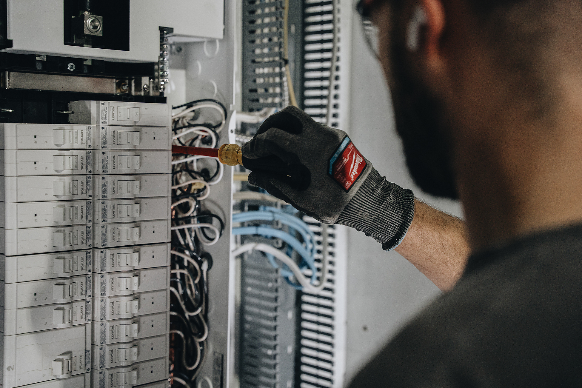 Electrical Panel Upgrade in Calgary | Crew Technical Services Crew Technical Services preparing AC connections in Calgary—panel capacity check and breaker install