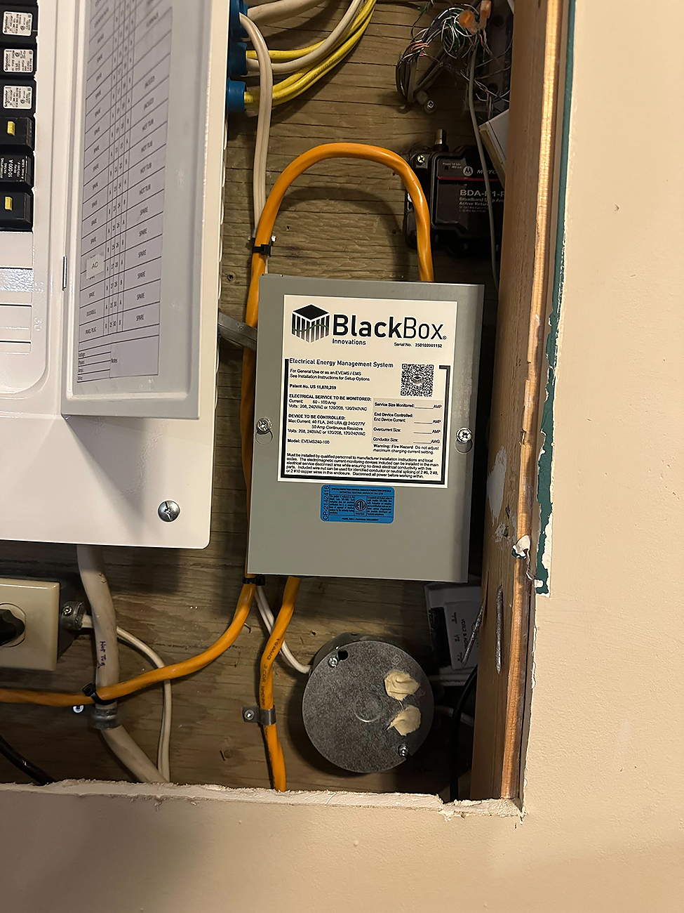 Crew Technical Services installed a Blackbox Innovations load shedding device in a Calgary Home.