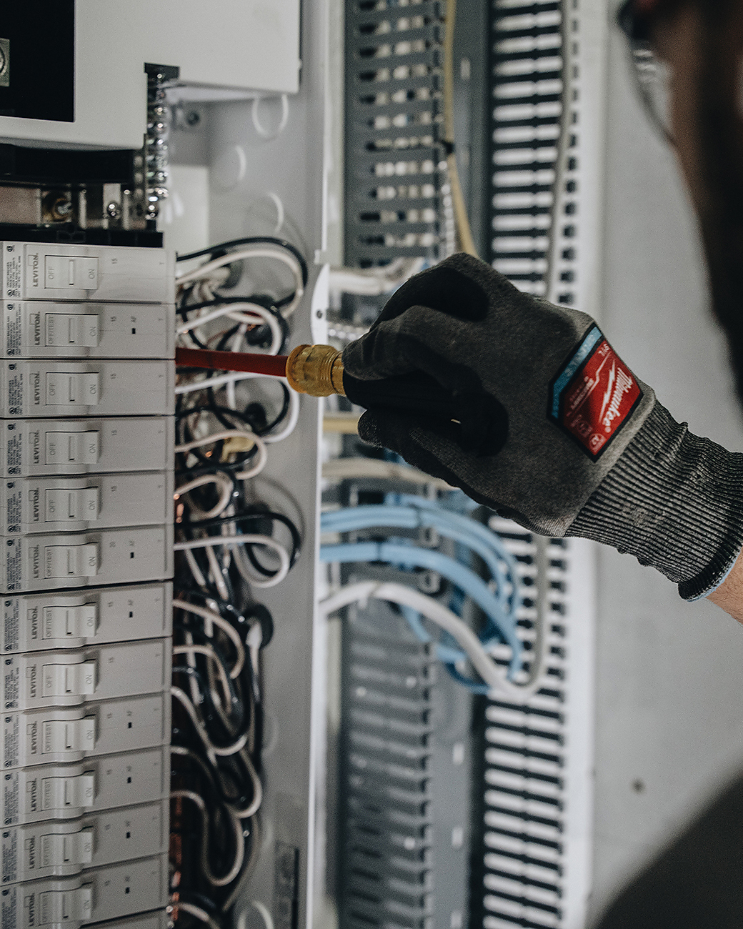 Electrical panel upgrade completed by Crew Technical Services in West Springs